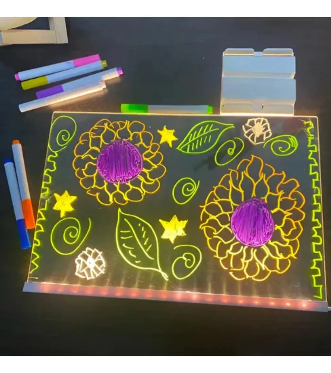 LED Acrylic Magic Board With 7 Color and USB Stand